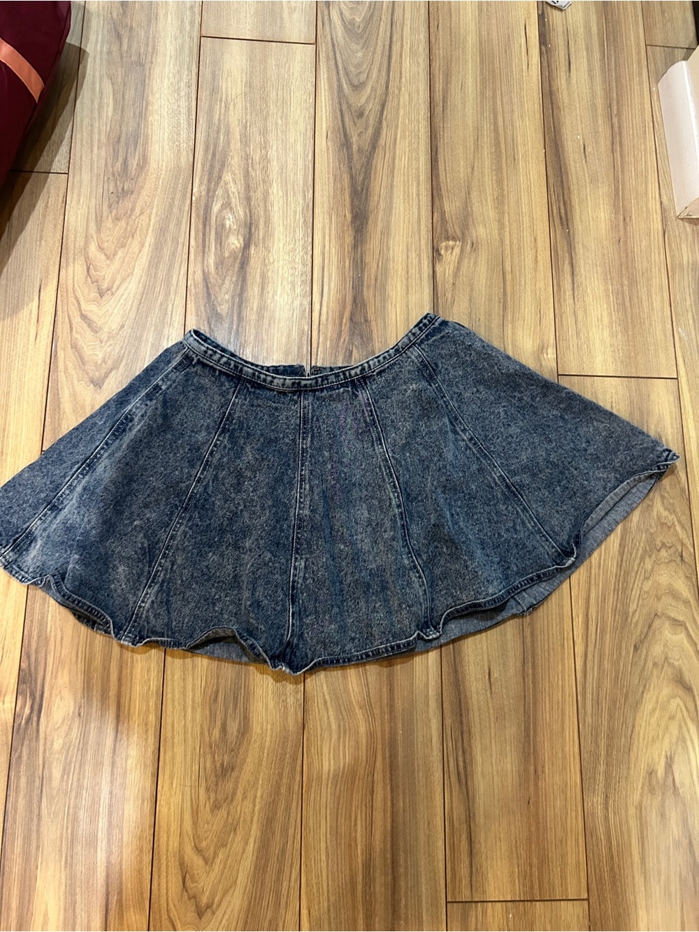 Bar III Dark Wash Denim Circle Skirt